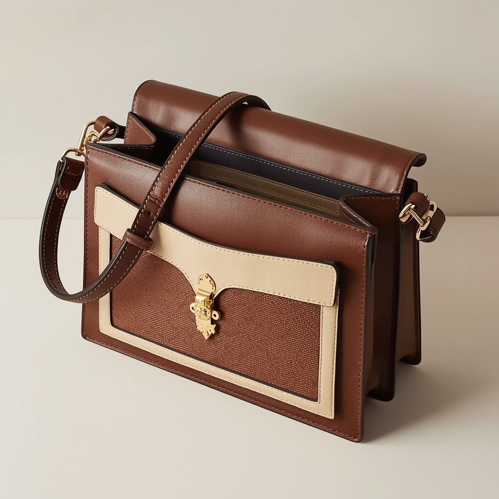 Elegante schoudertas met verstelbare band en meerdere vakken